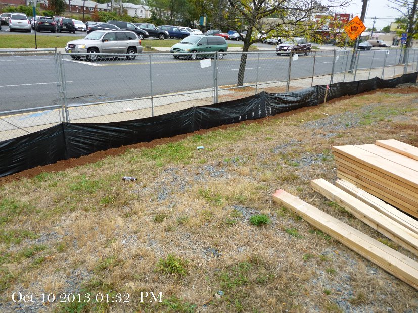 Silt Fence Along South Property Line